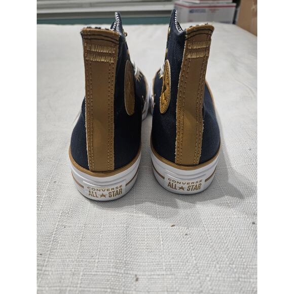Converse A08860C Chuck Taylor All Star Lift Navy Gold Women Sneaker Size 7 - Picture 6 of 10